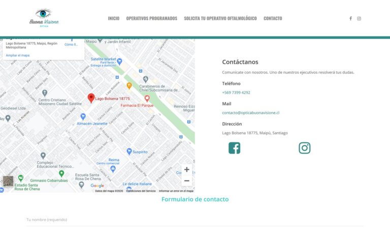 diseño de Sitio web buona visione