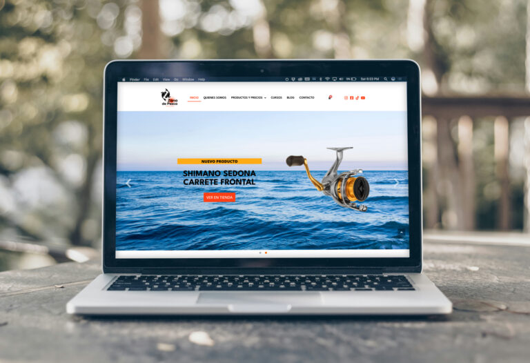 diseño web tienda online artículos de pesca